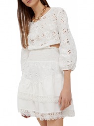 φόρεμα liu jo denim frou frou ua2204 d4725-10701