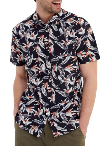 πουκάμισο κοντομάνικο funky buddha resort fbm005-070-05-navy σε προσφορά