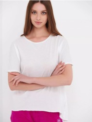 μπλούζα κοντομάνικη funky buddha oversized fbl005-105-04-white