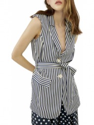 γιλέκο silvian heach mantine pgp22493gc-stripes blue dark-white
