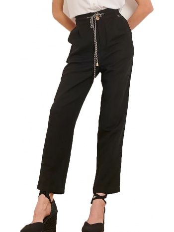 παντελόνι υφασμάτινο attrattivo λινό με πιέτες σε προσφορά