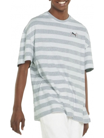 μπλούζα κοντομάνικη puma recollection stripe oversize σε προσφορά