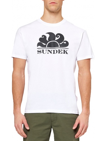 μπλούζα κοντομάνικη sundek logo m021tej7800-white σε προσφορά