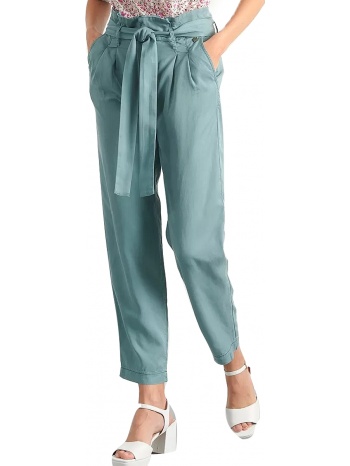 παντελόνι υφασμάτινο attrattivo λυοσέλ με ζώνη 9913842-teal