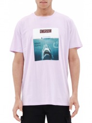 μπλούζα κοντομάνικη emerson με τύπωμα `reduce plastic` 221.em33.51-cool pink