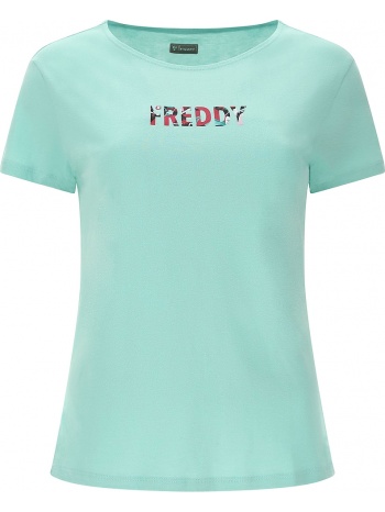 μπλούζα κοντομάνικη freddy με φλοράλ στάμπα s2wftt1-d52 σε προσφορά