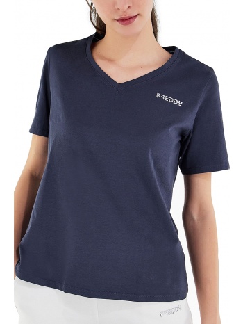 μπλούζα κοντομάνικη freddy με λαιμόκοψη `v` s2wbct2-b94 σε προσφορά