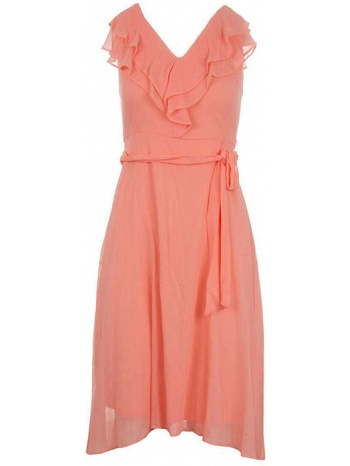 φόρεμα dkny με λεπτομέρειες βολάν dd2bi414-slm σε προσφορά