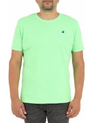 μπλούζα κοντομάνικη beverly hills polo club με κεντητό λογότυπο ts41759-0202