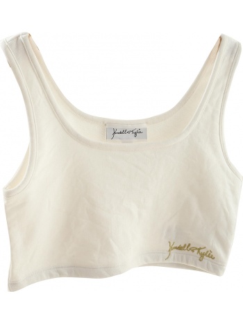 μπλούζα αμάνικη kendall + kylie sweat kkw3701612-off white σε προσφορά