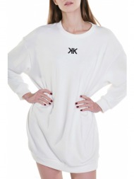 φόρεμα kendall + kylie oversized ls sweat kkw3703006-off-white