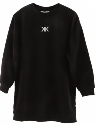 φόρεμα kendall + kylie oversized ls sweat kkw3703006-black