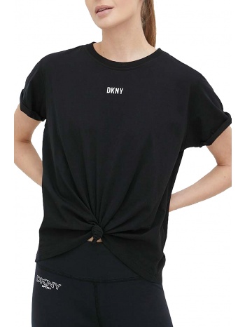 μπλούζα κοντομάνικη dkny sport logo με κόμπο dp1t8521-blk σε προσφορά