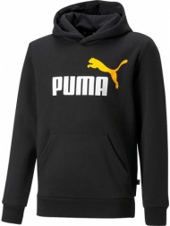 μπλούζα μακρυμάνικη puma ess+ 2 col big logo hoodie fl 586987-54