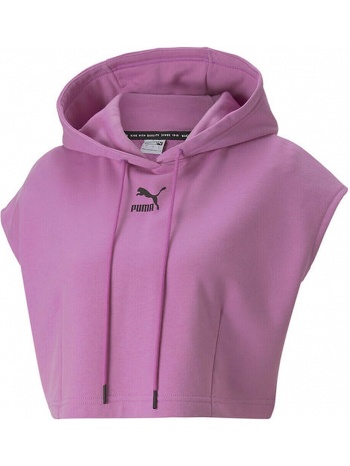 μπλούζα μακρυμάνικη puma φουτερ dare to hooded cropped vest σε προσφορά