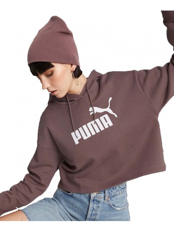 μπλούζα μακρυμάνικη puma φουτερ ess cropped logo hoodie fl σε προσφορά