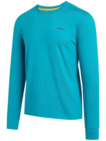μπλούζα μακρυμάνικη saucony boulder baselayer sam800309-tqh σε προσφορά