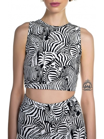 μπλούζα αμάνικη kendall + kylie zebra b&w kkw3711654-zebra σε προσφορά