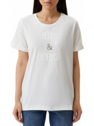 μπλούζα κοντομάνικη liu jo sport maxi jersey tf2019j0088-10604