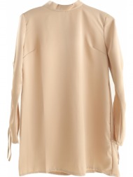 φόρεμα kendall + kylie shirred sleeves a line mini kkw3703007-beige