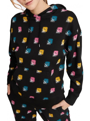 μπλούζα μακρυμάνικη puma brand love aop hoodie tr 535707-01 σε προσφορά