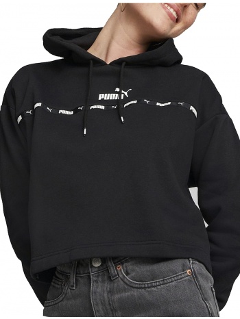 μπλούζα μακρυμάνικη puma power tape hoodie fl 849946-01 σε προσφορά