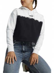 μπλούζα μακρυμάνικη puma power tape hoodie fl 849946-02