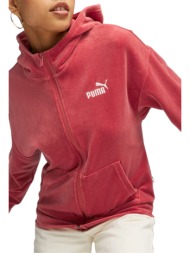 ζακέτα puma elevated velour hoodie 675990-21 γυναικείο