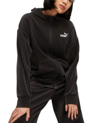 ζακέτα puma elevated velour hoodie 675990-01 γυναικείο