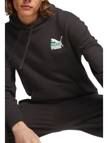 μπλούζα μακρυμάνικη puma classics super puma graphic hoodie σε προσφορά