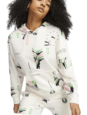 μπλούζα μακρυμάνικη puma classics brand love aop hoodie tr σε προσφορά