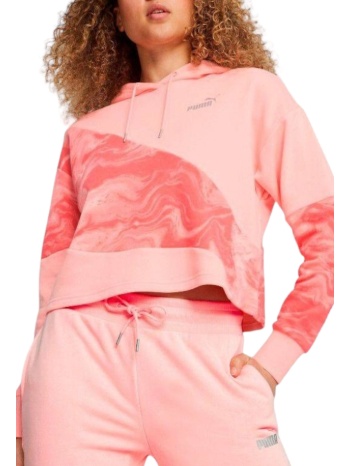 μπλούζα μακρυμάνικη puma power cat marbleized hoodie σε προσφορά