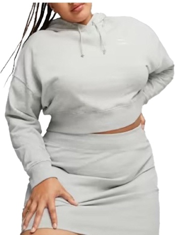 μπλούζα μακρυμάνικη puma classics cropped hoodie tr σε προσφορά