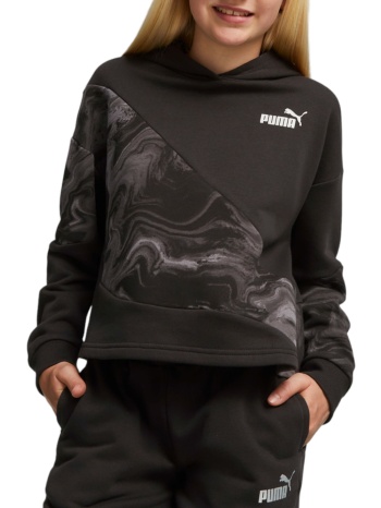 μπλούζα μακρυμάνικη puma power cat marbleized hoodie σε προσφορά