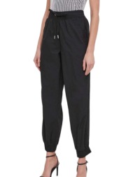 παντελόνι υφασμάτινο dkny με λάστιχο στον αστράγαλο e3kk7rdn-blk γυναικείο