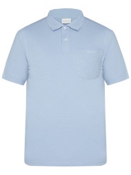 μπλούζα polo gant slub texture 2005141-474-dove blue ανδρικό