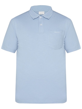 μπλούζα polo gant slub texture 2005141-474-dove blue ανδρικό σε προσφορά