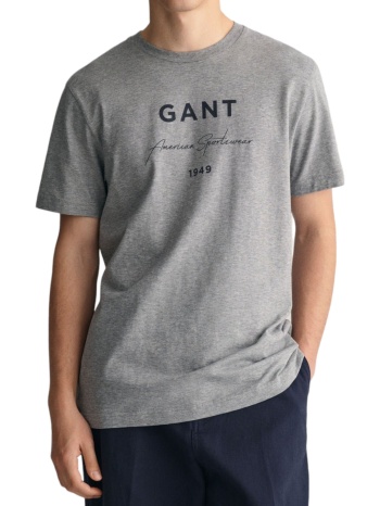 μπλούζα κοντομάνικη gant logo script printed σε προσφορά