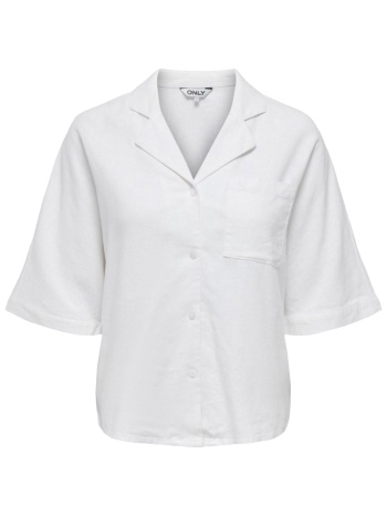 πουκάμισο κοντομάνικο only onlcaro 15292920-bright white σε προσφορά