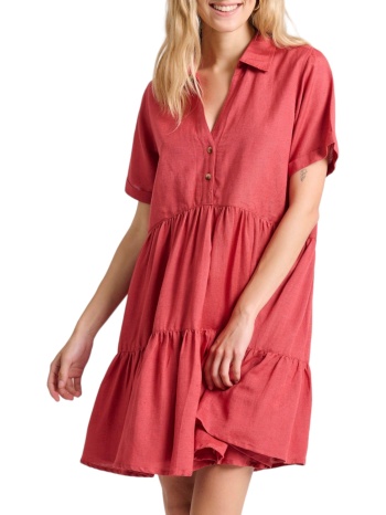 φόρεμα funky buddha v-neck mini με γιακά σε προσφορά