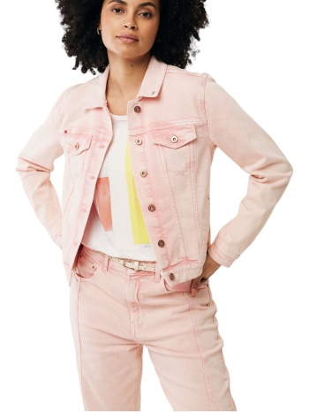μπουφάν mexx nathalie slim fit denim jacket bm0514033w-pink σε προσφορά