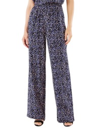 παντελόνι υφασμάτινο mexx printed wide leg xc1302023w-navy γυναικείο