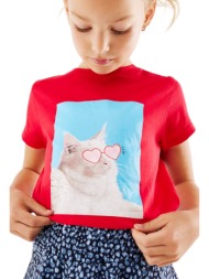 μπλούζα κοντομάνικη mexx artwork zn2159023g-red κορίτσι