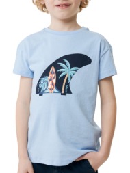 μπλούζα κοντομάνικη mexx dropped shoulder with artwork tu2122033b-light blue αγόρι