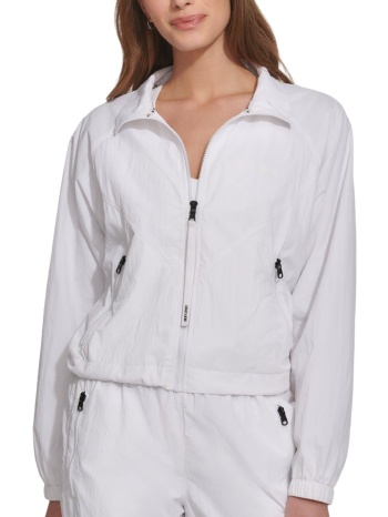 μπουφάν dkny crop με φερμουάρ στις τσέπες dp4j9384-wht σε προσφορά