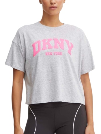 μπλούζα κοντομάνικη dkny logo dp4t9945-plg-pearl hgr σε προσφορά