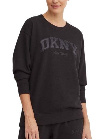 μπλούζα μακρυμάνικη dkny logo dp4t9809-blk-black γυναικείο σε προσφορά