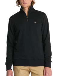 μπλούζα μακρυμάνικη gant reg shield half zip 2008005-005-black ανδρικό