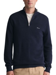 πουλόβερ gant pique half zip 8040523-433-evening blue ανδρικό