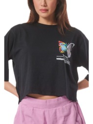 μπλούζα κοντομάνικη body action relaxed fit graphic 051429-01 γυναικείο